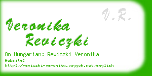 veronika reviczki business card